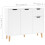 VidaXL vidaXL Sideboard High Gloss White Engineered Wood Cupboard Storage Cabinet 8