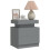 VidaXL vidaXL Bedside Cabinet Grey Engineered Wood Bed Telephone Stand Side Table 3