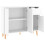 VidaXL vidaXL Sideboard High Gloss White Engineered Wood Cupboard Storage Cabinet 6