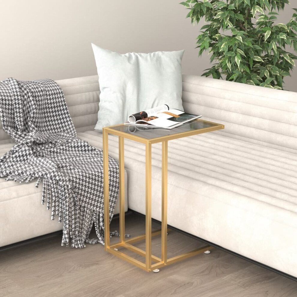 Vidaxl Computer Side Table Black Tempered Glass Home Couch Coffee End Table
