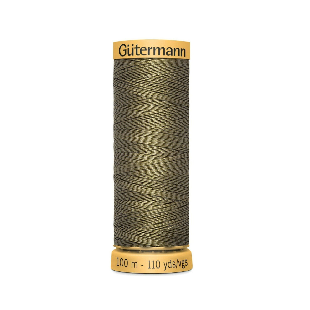 Gutermann 100% Natural Cotton Sewing Thread - 100m - Col. 825 Sage Brown