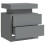 VidaXL vidaXL Bedside Cabinet Grey Engineered Wood Bed Telephone Stand Side Table 6