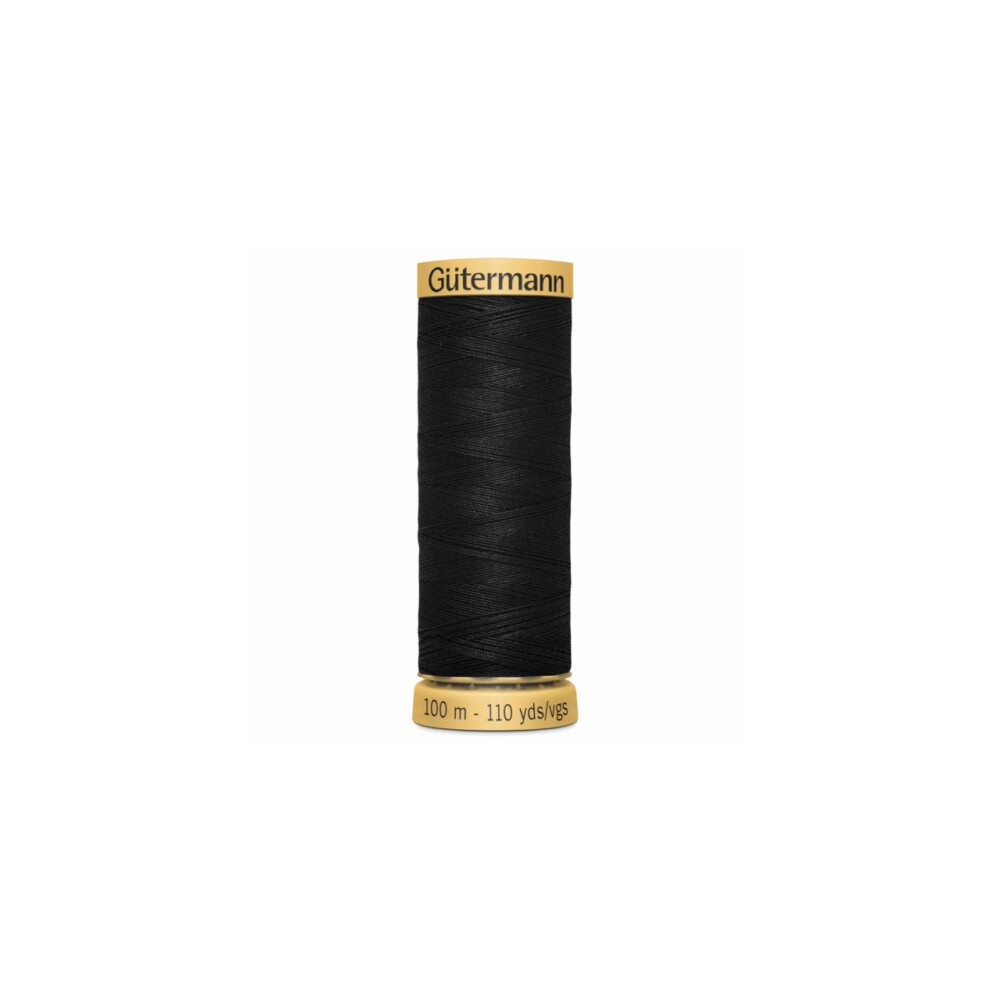 Gutermann 100% Natural Cotton Sewing Thread - 100m - Col. 5201 Black