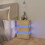 VidaXL vidaXL LED Bedside Cabinet Sonoma Oak Engineered Wood Side Table Nightstand 1