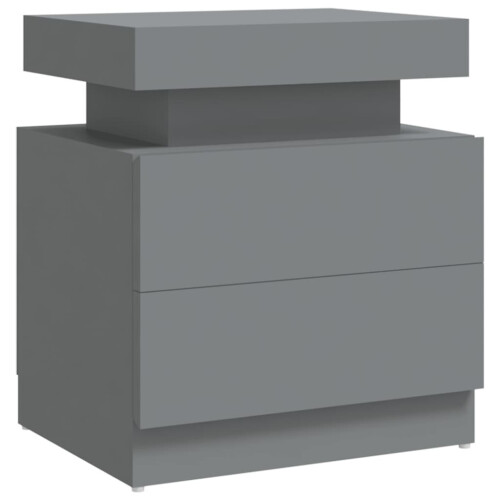 VidaXL vidaXL Bedside Cabinet Grey Engineered Wood Bed Telephone Stand Side Table 1