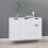 VidaXL vidaXL Sideboard High Gloss White Engineered Wood Cupboard Storage Cabinet 1