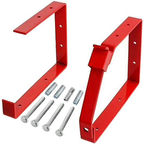 SPARES2GO Universal Ladder Rack Lockable Wall Secure Ladders Locking Brackets