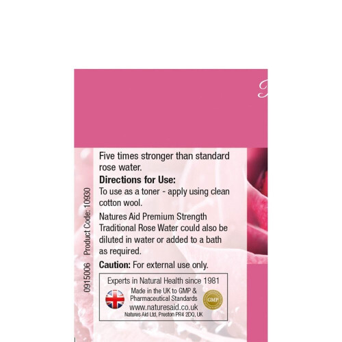 Natures Aid Natures Aid Premium Strength Traditional Rose Water, 150ml 1