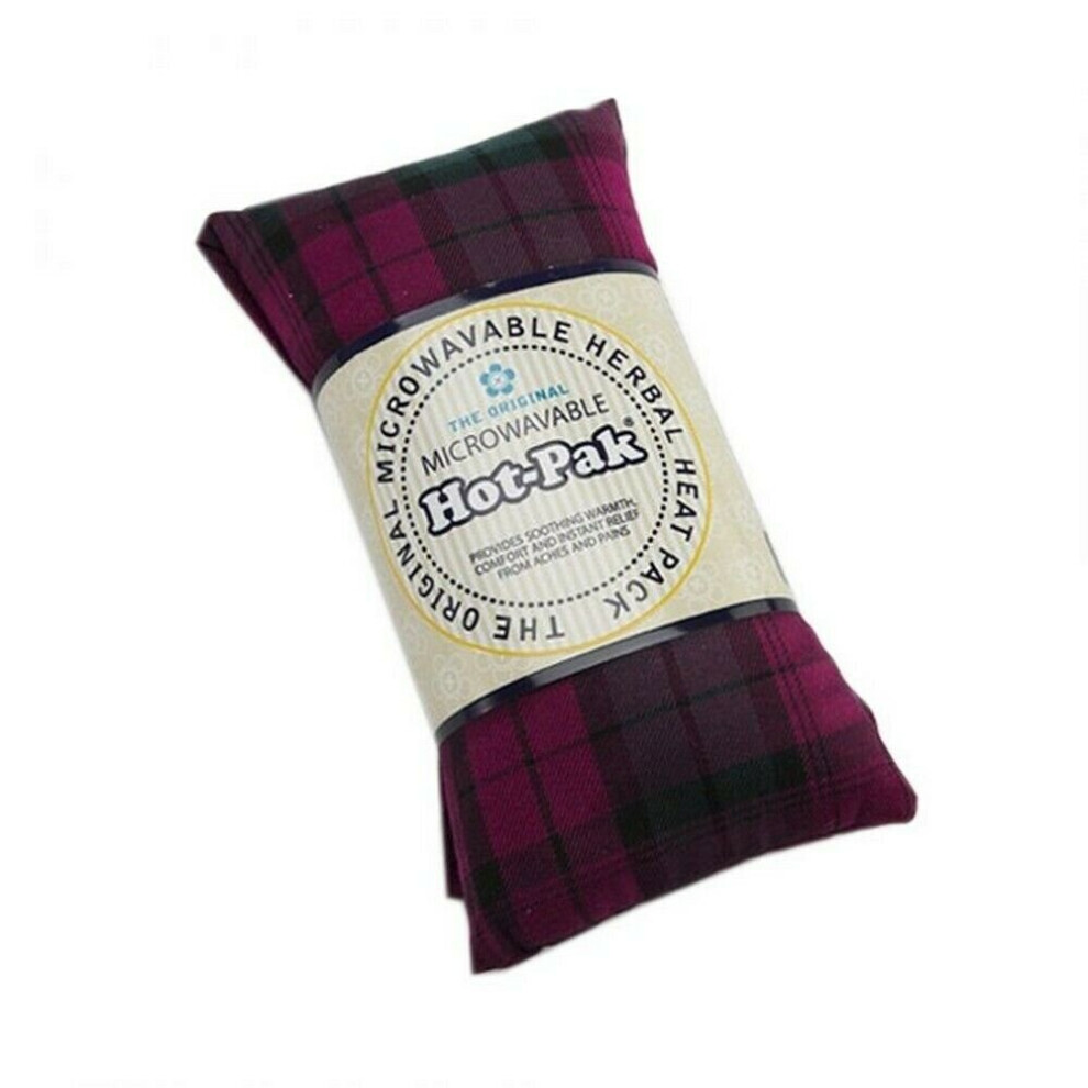 Warmies Lavender/Purple Hot Pak Wheat Bag Microwavable Herbal Heat Pack Tartan