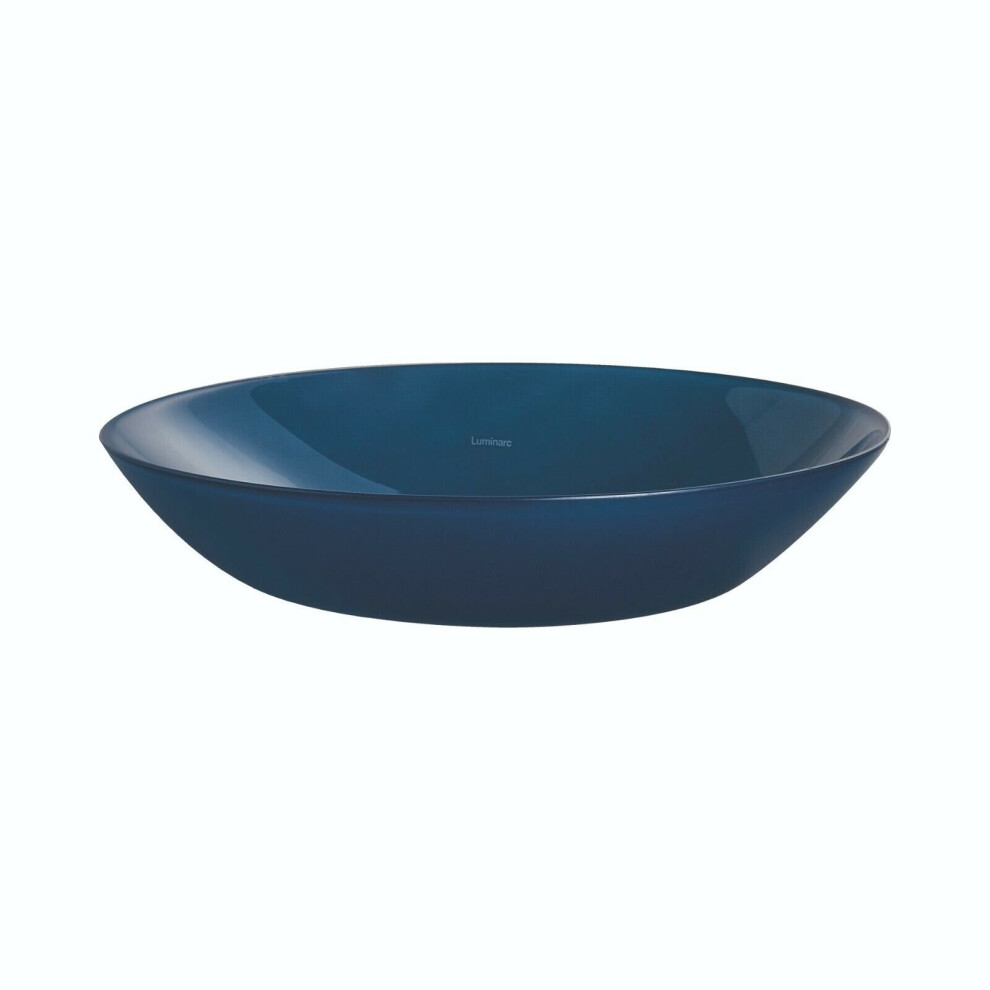 (6 Soup Bowls, Blue) Luminarc 18pc Opal Glass Dinner Set Christmas