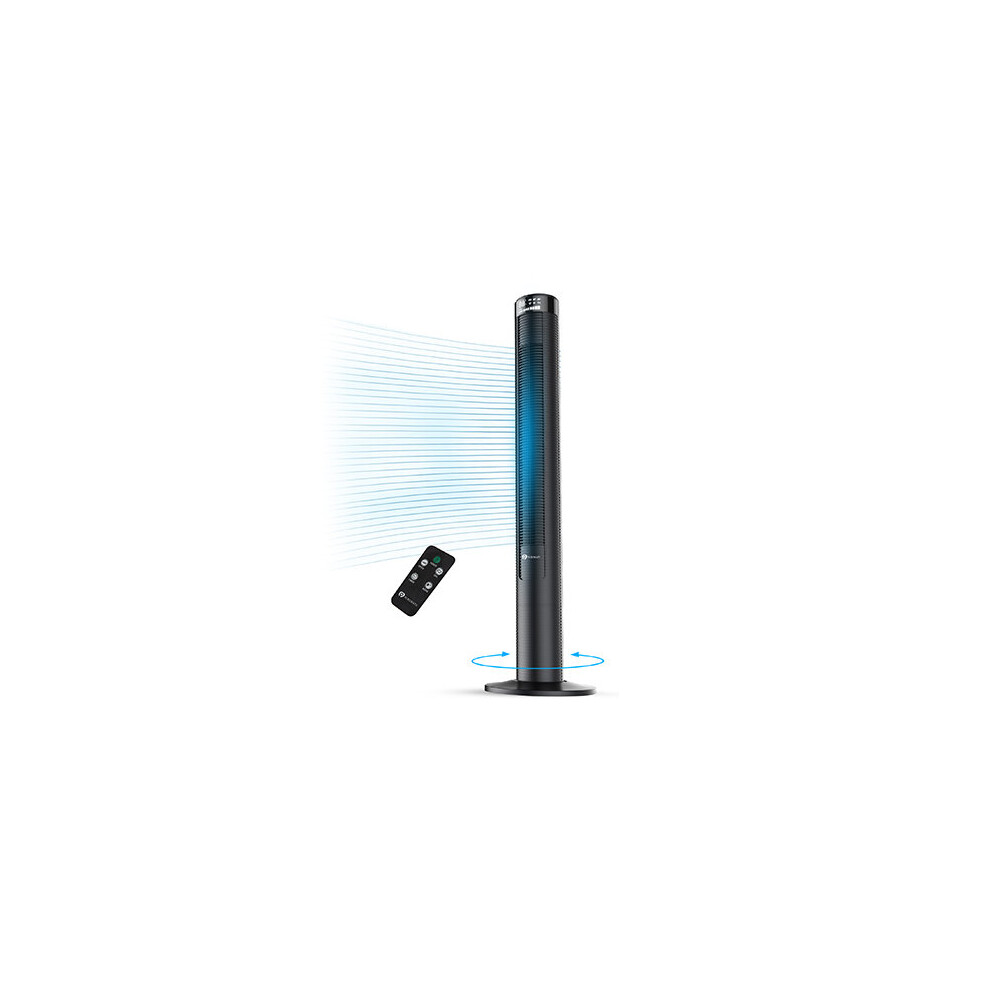 46-Inch Tower Fan with 3 Speed Settings, 4 Wind Modes, 12 Hr Timer and Remote Control