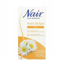 Nair Hair Remover Facial Wax Strips with Camomile 12 Strips