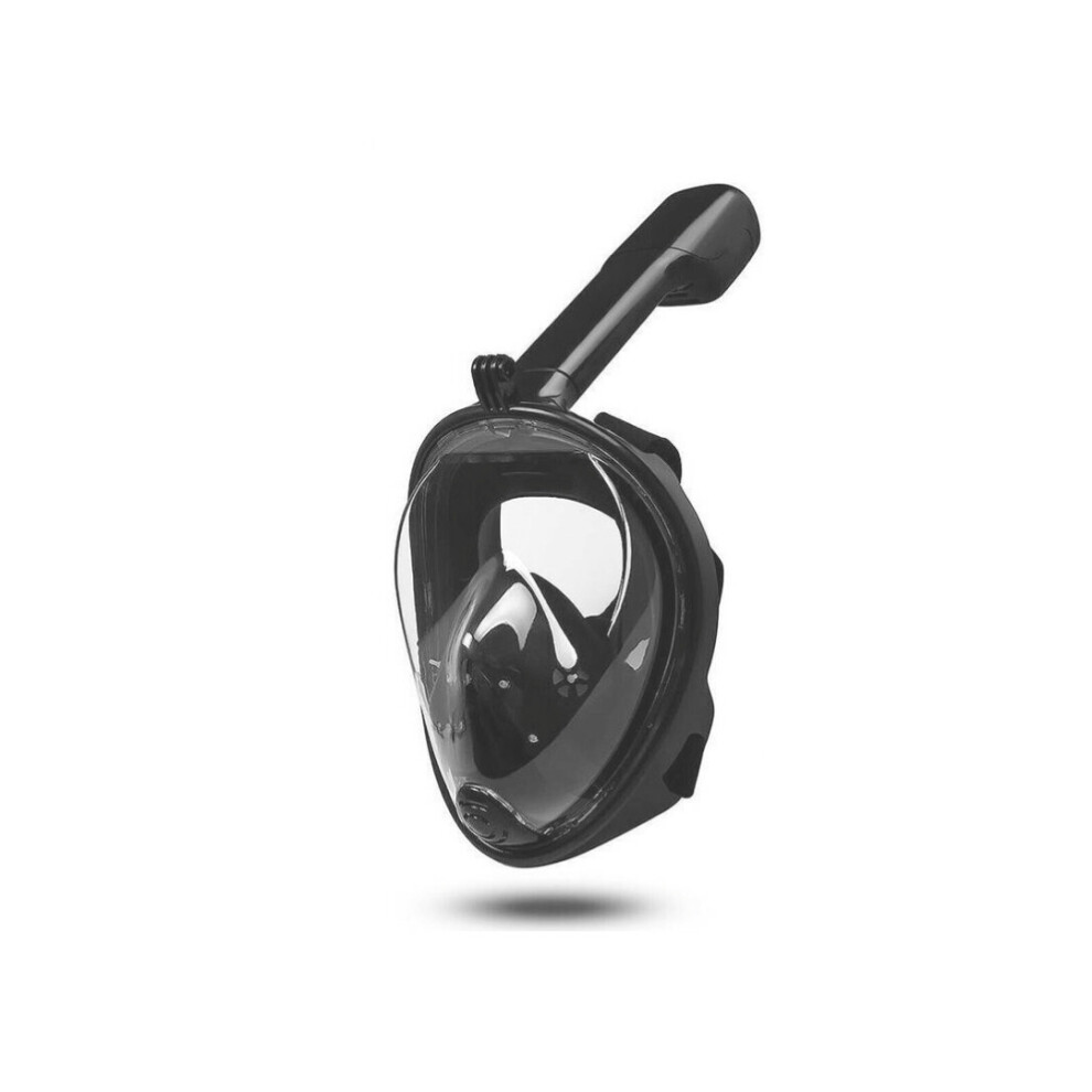 (Black, L/XL) Full Face Snorkel Mask | Shallow Water Snorkel