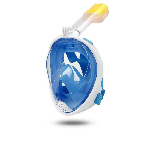 (Bleu, S/M) Masque intégral de snorkeling | Snorkel pour eaux peu profondes