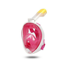 (Pink, S/M) Full Face Snorkel Mask | Shallow Water Snorkel