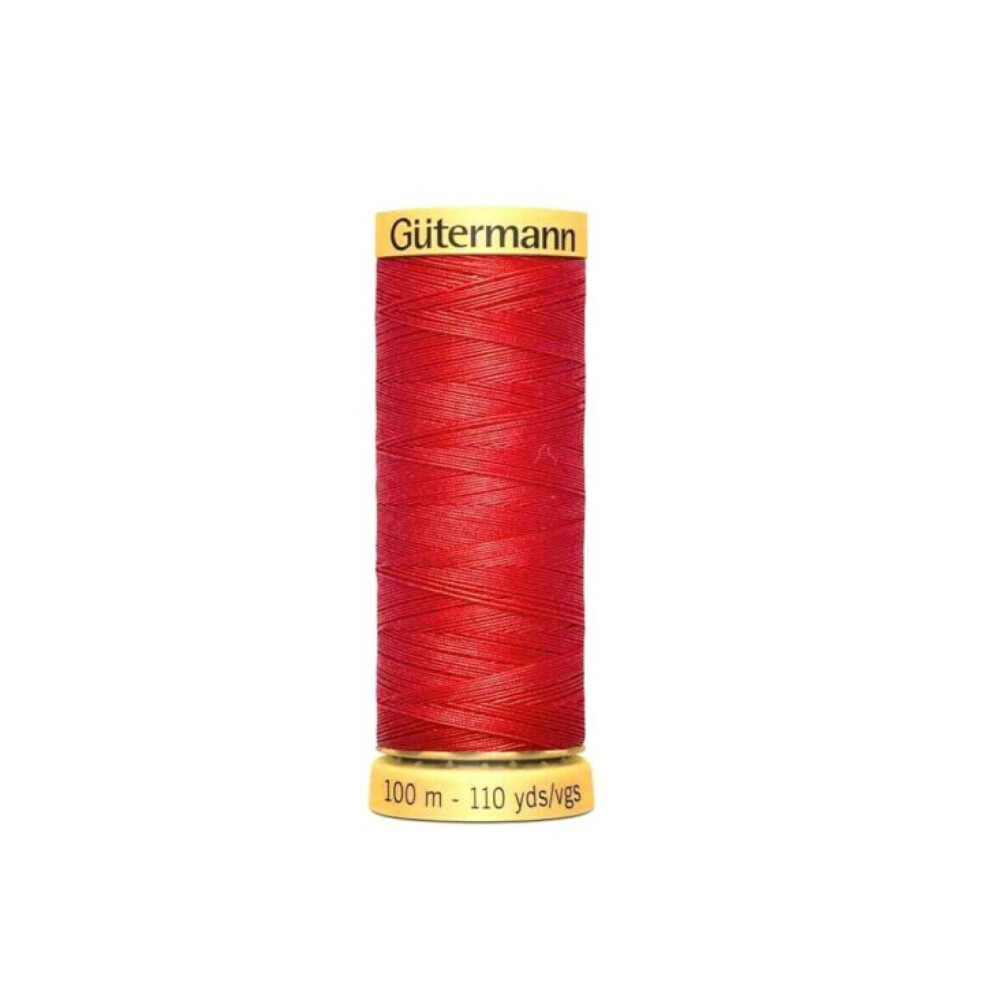 Gutermann 100% Natural Cotton Sewing Thread - 100m - Col. 1974 Christmas Red