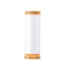 Gutermann 100% Natural Cotton Sewing Thread - 100m - Col. 5709 White