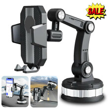 Car Center Console Phone Mount - Super Adsorption, One-Touch Lock/Release, 360 Rotating, Strong Suction