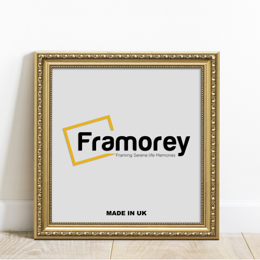 (50x50 CM) Square Size Gold Shabby Chic Photo Frames Picture Frame Distressed Antique Style Poster Frame Wall Art Poster Frame