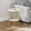 2 Tier Modern Round End Table Sofa Side Sintered Stone Desk 6