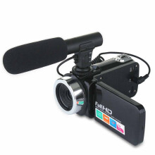 Vlog Camcorder Digital Video YouTube Vlogging Camera Recorder Microphone Lens