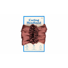 (Chocolate) 2 in 1 Heatless Ribbon Sleeping Curling Roller