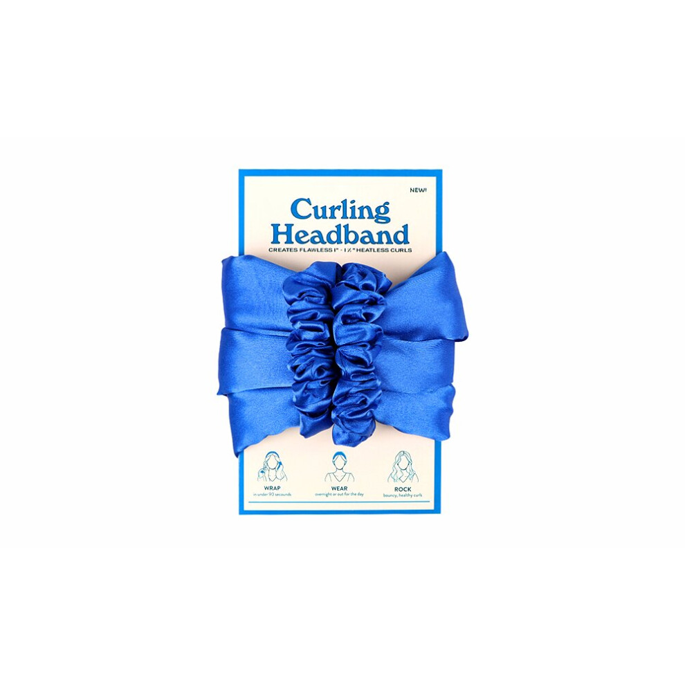 J&Y Blue (Blue) 2 In 1 Heatless Ribbon Sleeping Curling Roller