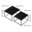 2 Rectangle Nesting Coffee Table Black Painted Legs Side End Table 5