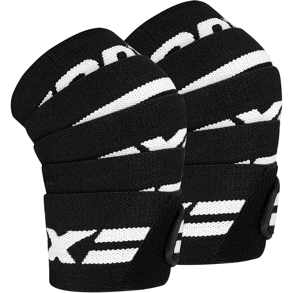 Rdx Sports (Black) Rdx Knee Wraps Pair Weightlifting Workout