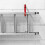 SPARES2GO Universal Lockable Wall Ladder Rack Brackets and Padlock Set (Red) 3