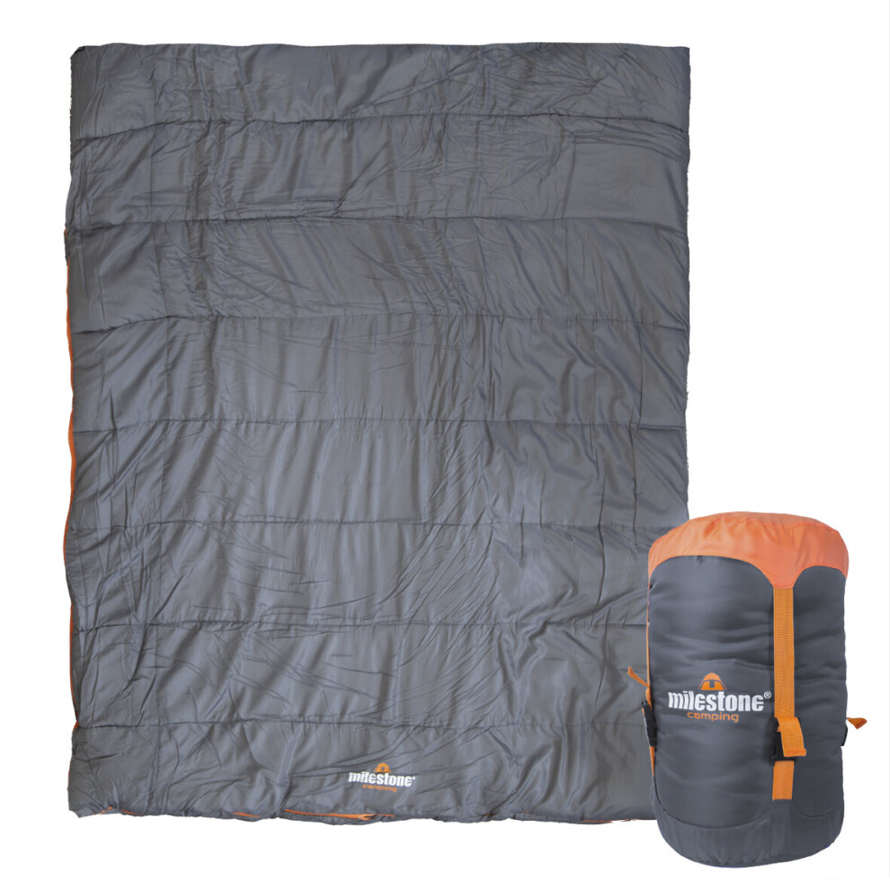 Milestone Camping 26750 Double Sleeping Bag with Carry Sack / 3 Season