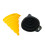 Deiss PRO Silicone Kitchen Funnel Set - Rounded & Squared Funnels - Food Grade, BPA Free, Dishwasher Safe - Set of 2 Yellow and Black Silicone Funnels 1