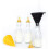 Deiss PRO Silicone Kitchen Funnel Set - Rounded & Squared Funnels - Food Grade, BPA Free, Dishwasher Safe - Set of 2 Yellow and Black Silicone Funnels 2