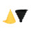 Deiss PRO Silicone Kitchen Funnel Set - Rounded & Squared Funnels - Food Grade, BPA Free, Dishwasher Safe - Set of 2 Yellow and Black Silicone Funnels 7