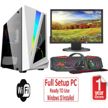 Fast Gaming PC Bundle -  i5 16GB RAM 1TB GT710 2GB - WiFi - WARRANTY - WHITE MARS - Refurbished