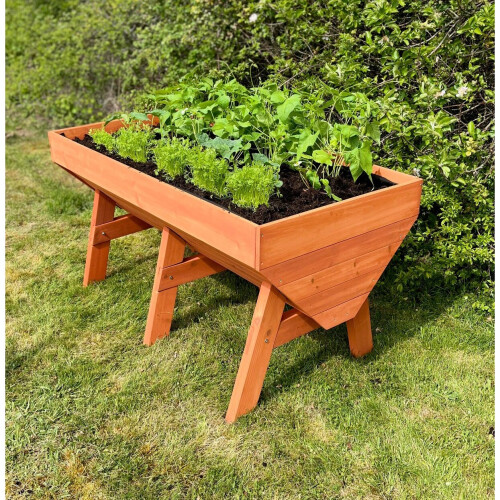 Selections Veg-Trough Large Wooden Raised Vegetable Bed Planter 2