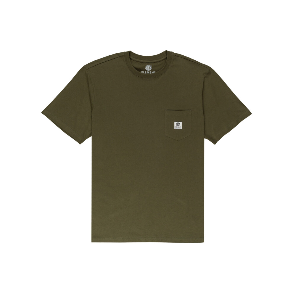 (M) Element Men's Organic Cotton T-Shirt ~ Basic Pocket army