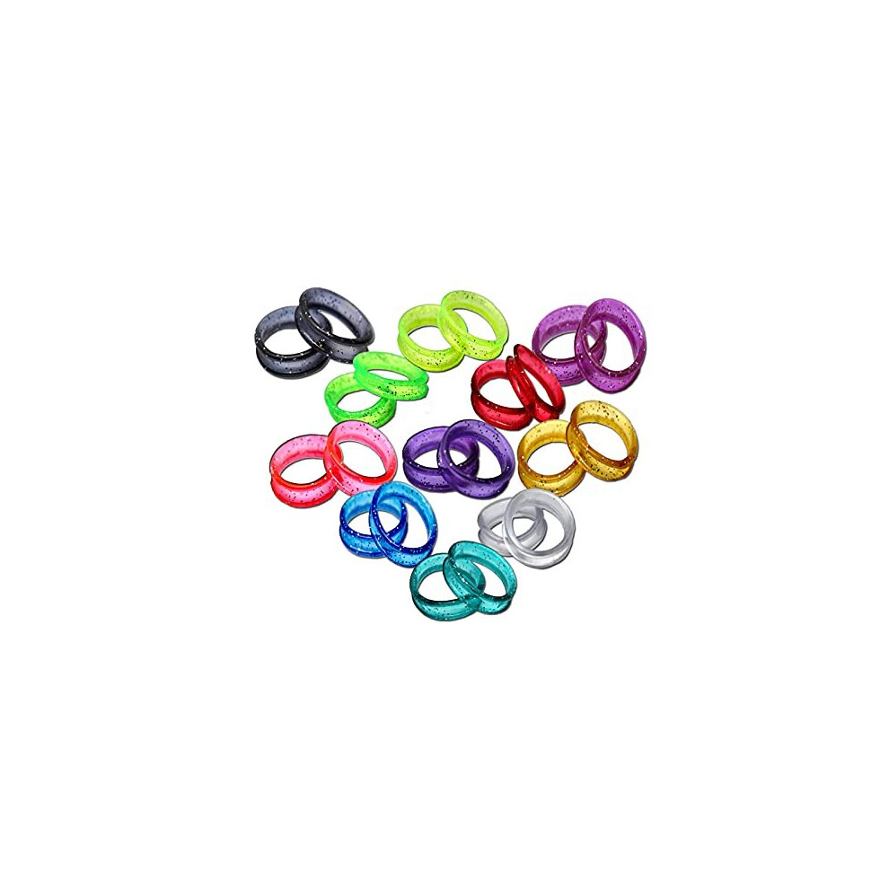 Beautytrack Blue Hair Scissors Finger Ring Inserts For Hairdressing Barber Scissors, Shears In Sparking Colours Scissor Ring Inserters - Finger Rings X 22 Pcs