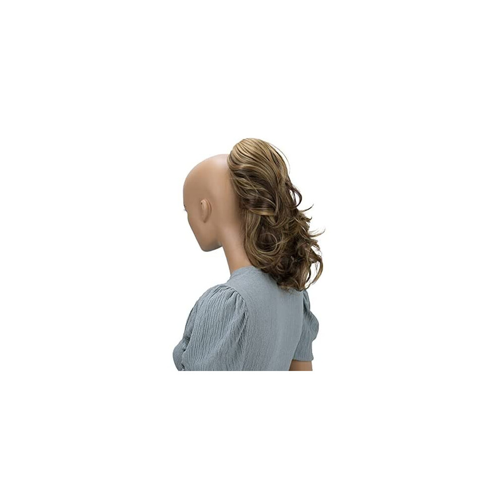 Caisha Unisex Brown Prettyshop 14" Hairpiece Ponytail Extensions Voluminous Wavy Blond Mix H95