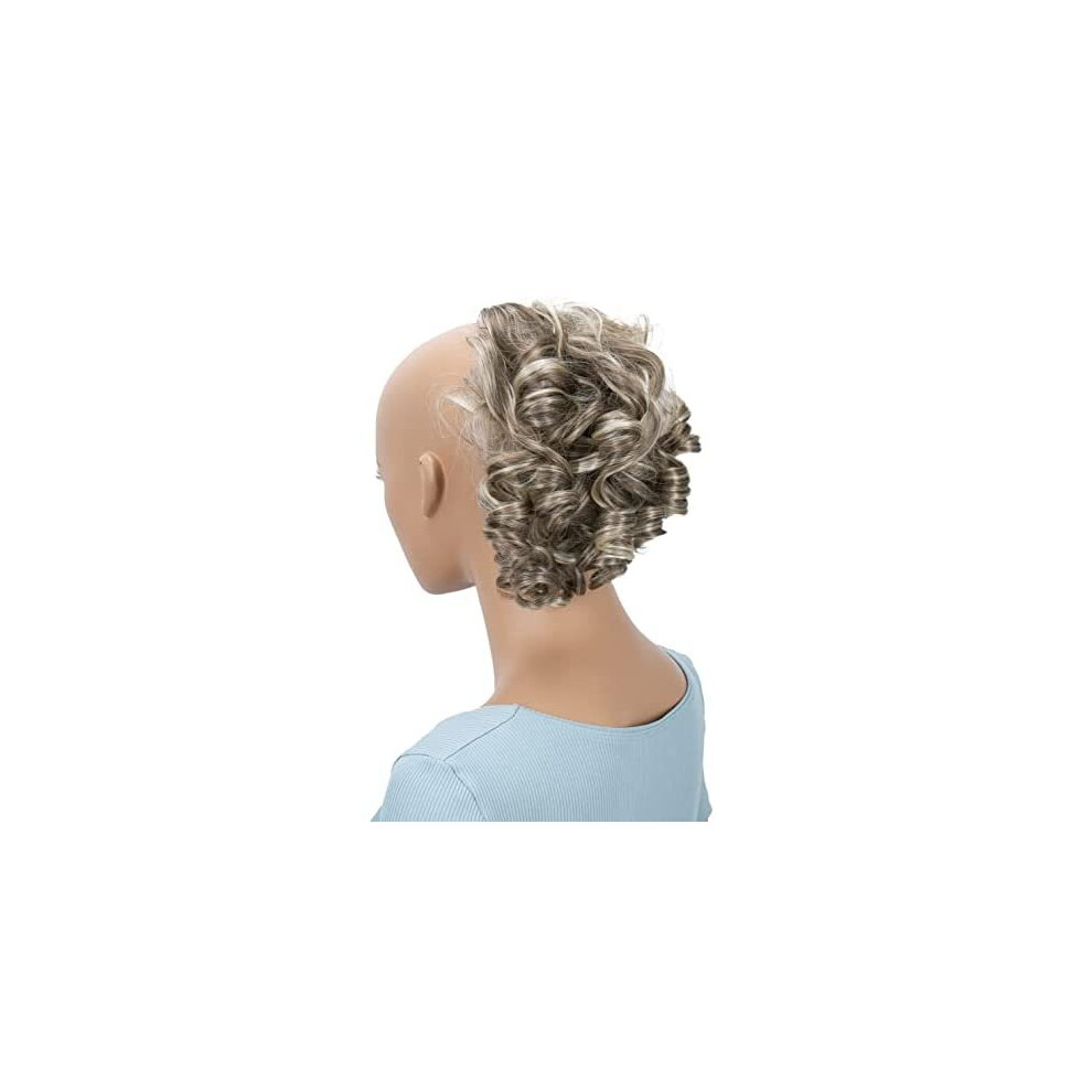 Caisha Unisex Brown Prettyshop Hairpiece Scrunchy Updo Bridal Hairstyles Voluminous Curly Messy Bun Blond Mix G8l