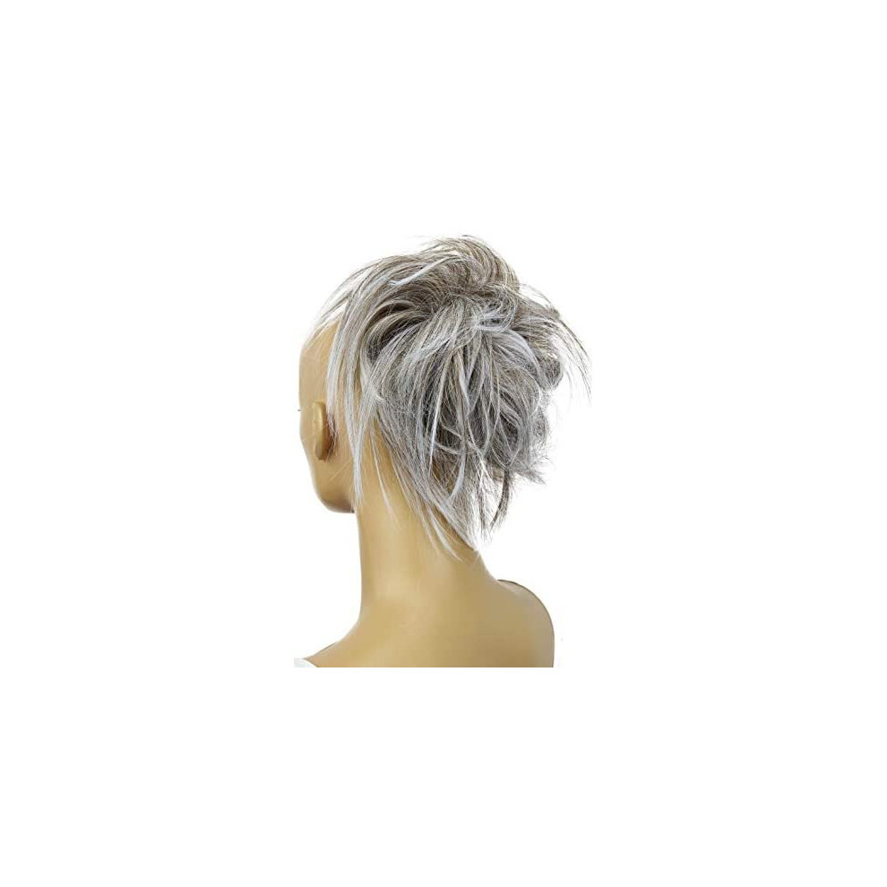 Caisha Unisex Grey Prettyshop Xxl Hairpiece Scrunchy Updo Bridal Hairstyle Voluminous Wavy Messy Bun Gray Mix G10f