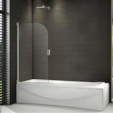 800x1400mm 180°Pivot 5mm Glass Over Bath Shower Screen Door Panel K1