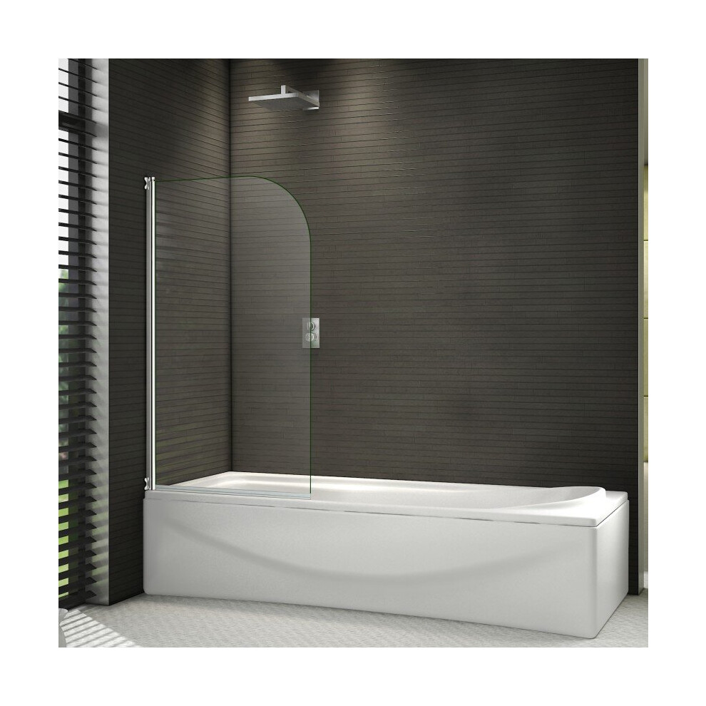 Aica Bathrooms 800X1400mm 180°Pivot 5Mm Glass Over Bath Shower Screen Door Panel K1
