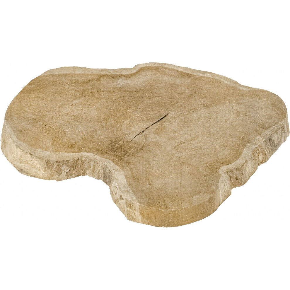 Large Teak Wooden Rustic Plate Tree Slices Cheese Board Chopping Board