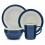 Tower Stylish 16Pc Blue & White Barbary & Oak Foundry Dinnerware Set Tableware Kitchen 1