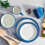 Tower Stylish 16Pc Blue & White Barbary & Oak Foundry Dinnerware Set Tableware Kitchen 6