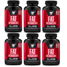 BSN Fat Metaboliser, Food Supplement With Caffeine 6 x 60 Capsules Best Before End May 2022