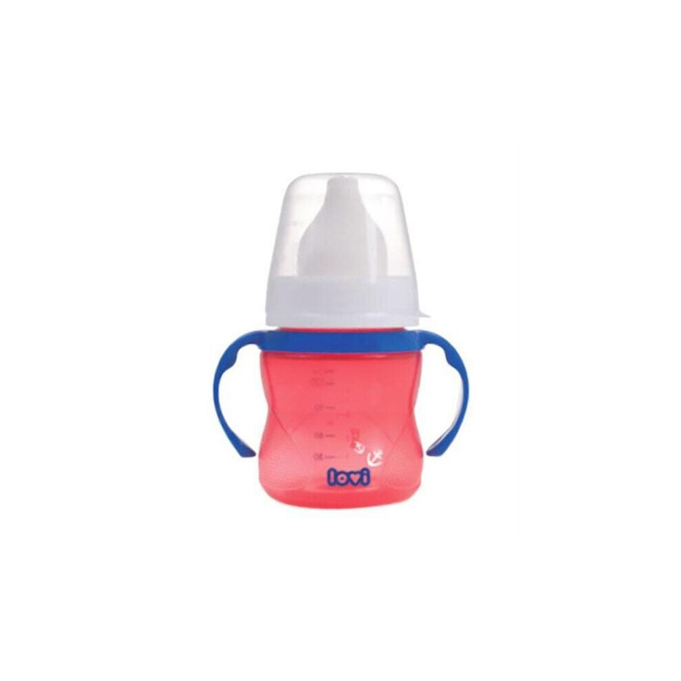 Lovi Training Cup 150 ml Marine Red Baby Training Cup for Toddlers Spill Proof Drinking Cup for Learning to Drink Independently