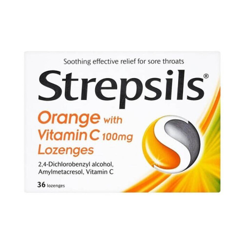 Strepsils Orange &Vitamin C Lozenges 36s