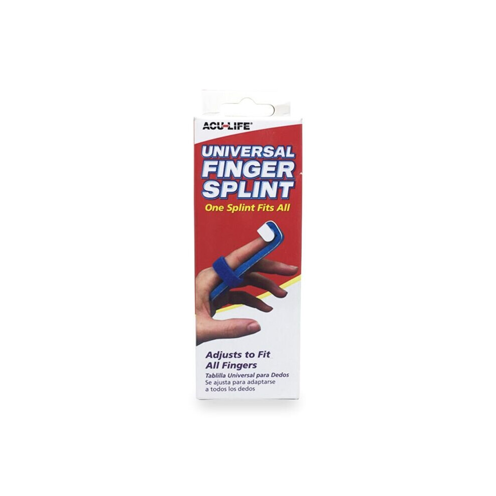 Acu Life Universal Finger Splint Adjustable Support Brace for Finger Injury, Sprain, Fracture & Pain Relief